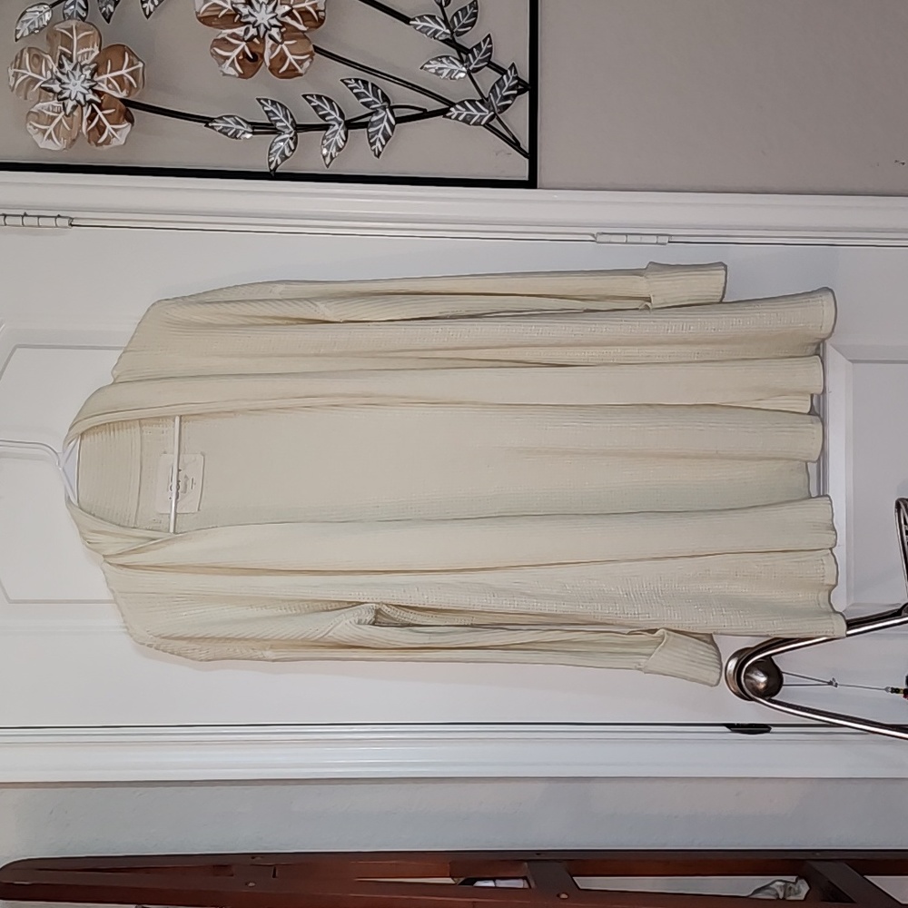 Open front midi sweater
